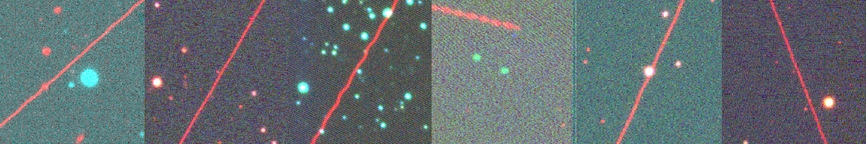 An array of radio telescope images